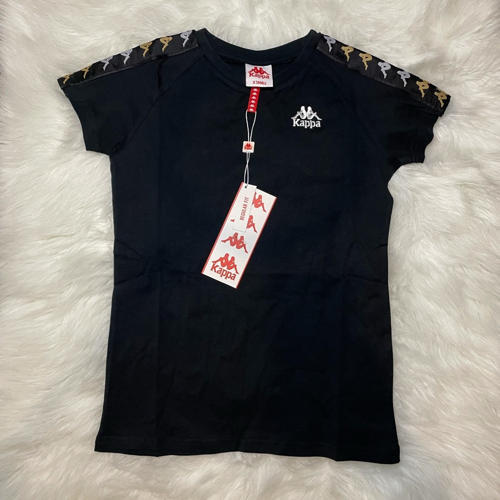 Kappa 222 Banda Black T-Shirt NWT